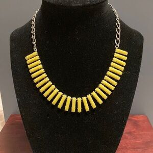 Canary yellow bib necklace